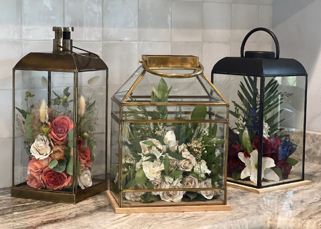 floral preservation lanterns