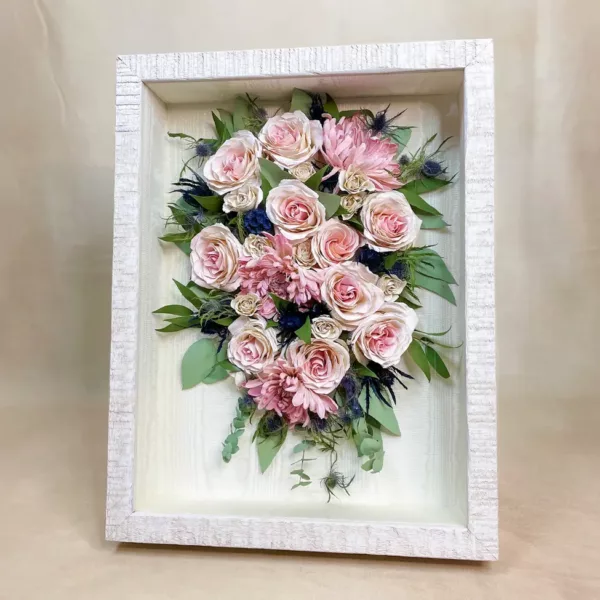 Floral Shadow Box with Wedding Bouquet | 9x12 - Image 3
