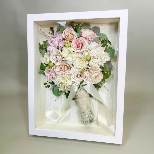 Floral Shadow Box with Wedding Bouquet | 12x16 - Image 4