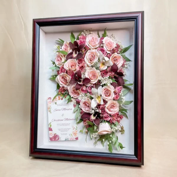 Floral Shadow Box with Wedding Bouquet | 12x16 - Image 6