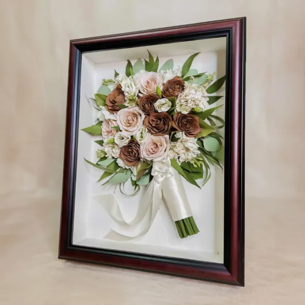 Floral Shadow Box with Wedding Bouquet | 12x16 - Image 7