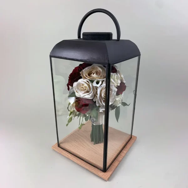 Tabletop Hand-Tied Bouquet Design in Soho Lantern | 8x8x18 - Image 6