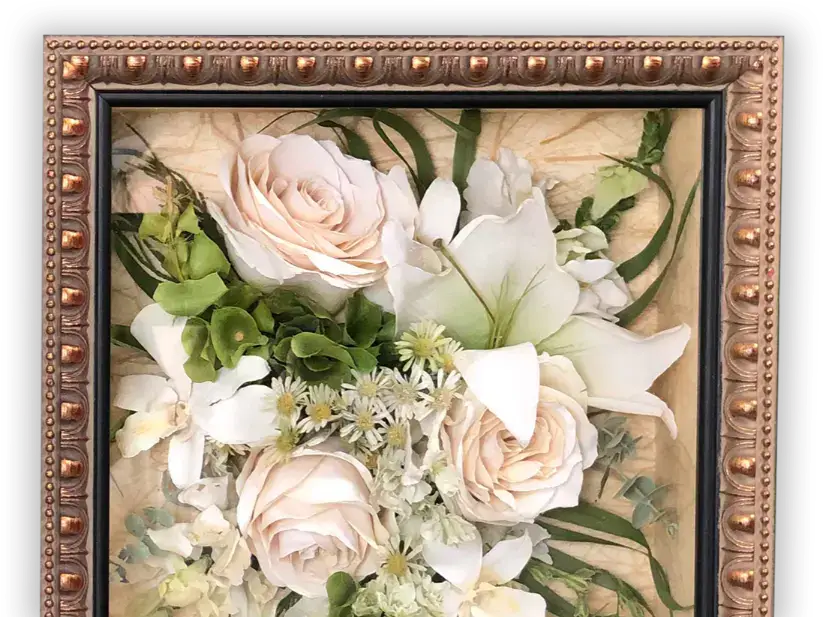 custom shadowbox funeral floral preservation keepsake